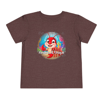 November Lobster Toddler TShirt Kids Birth Month Sea Life Tee