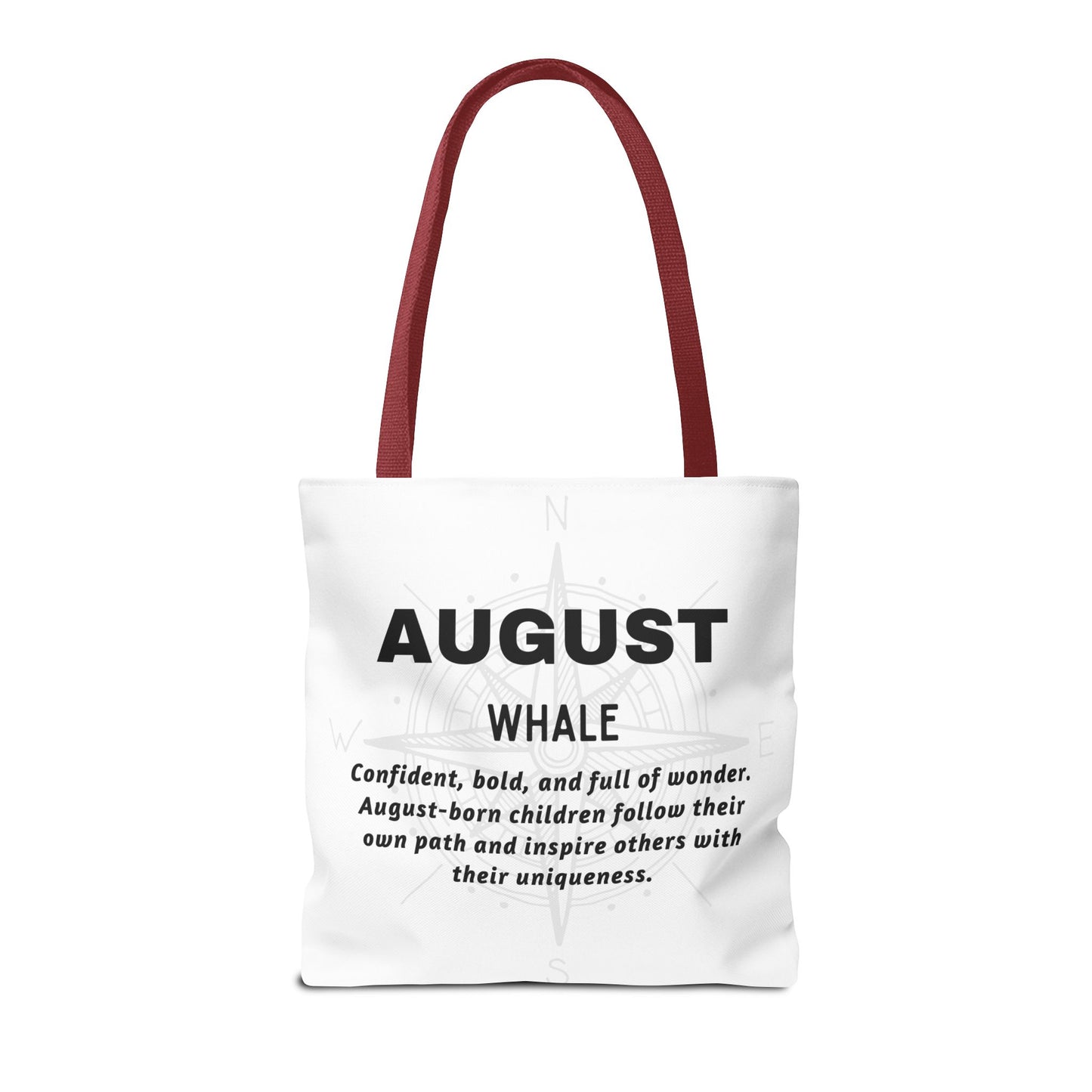 Kids Colorful August Whale Birth Month Tote Bag