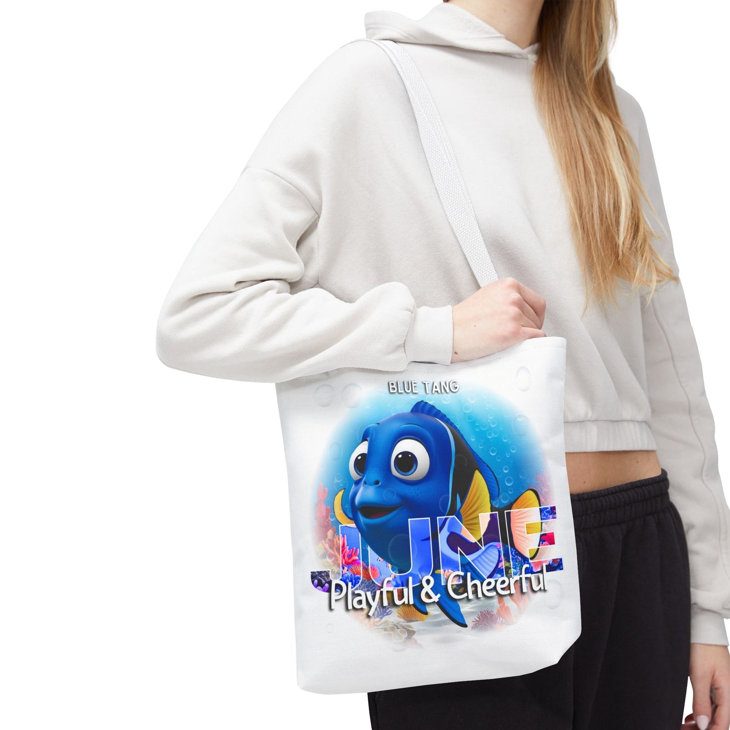 Kids Colorful June Blue Tang Birth Month Tote Bag