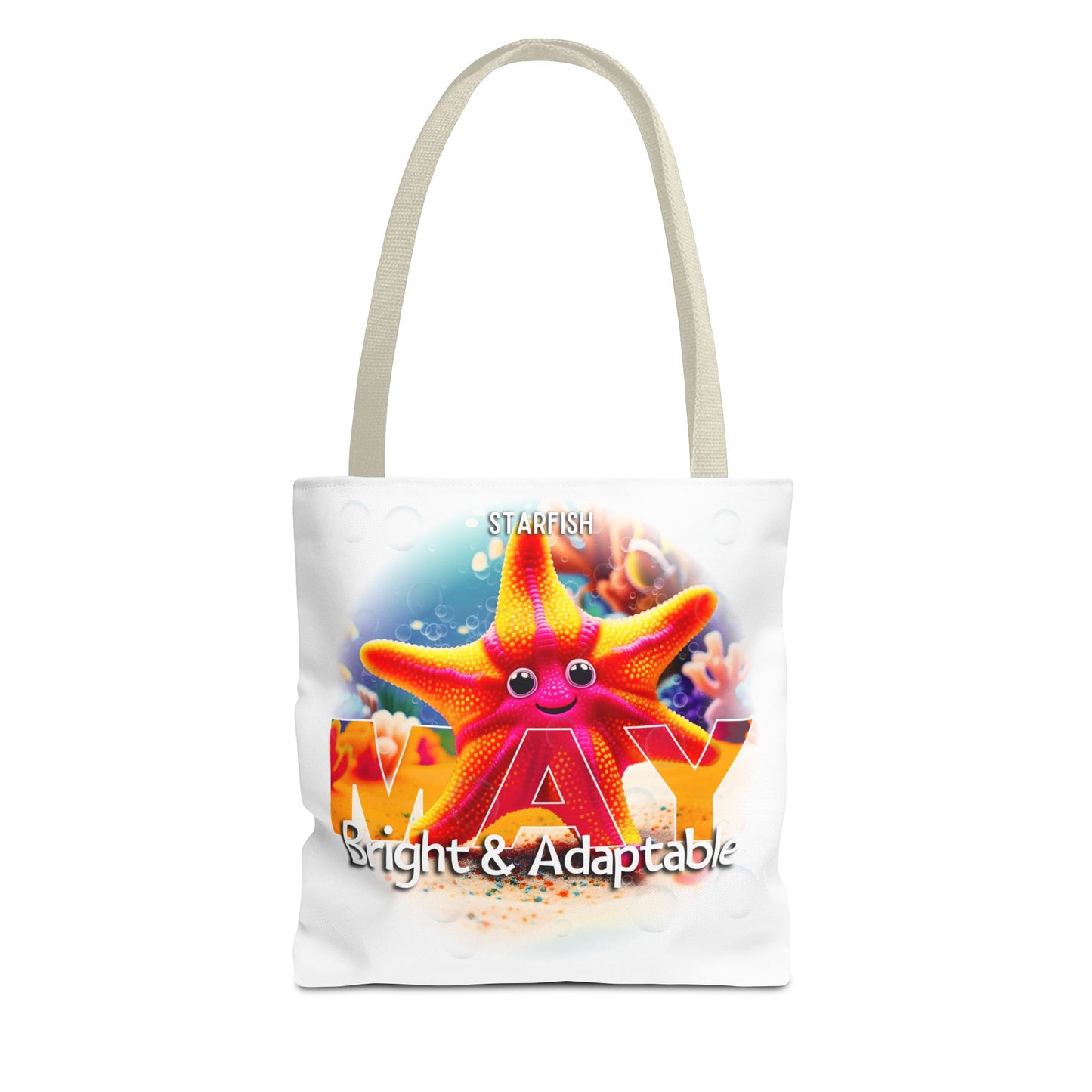 Kids Colorful May Starfish Birth Month Tote Bag