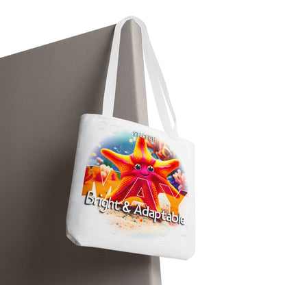 Kids Colorful May Starfish Birth Month Tote Bag