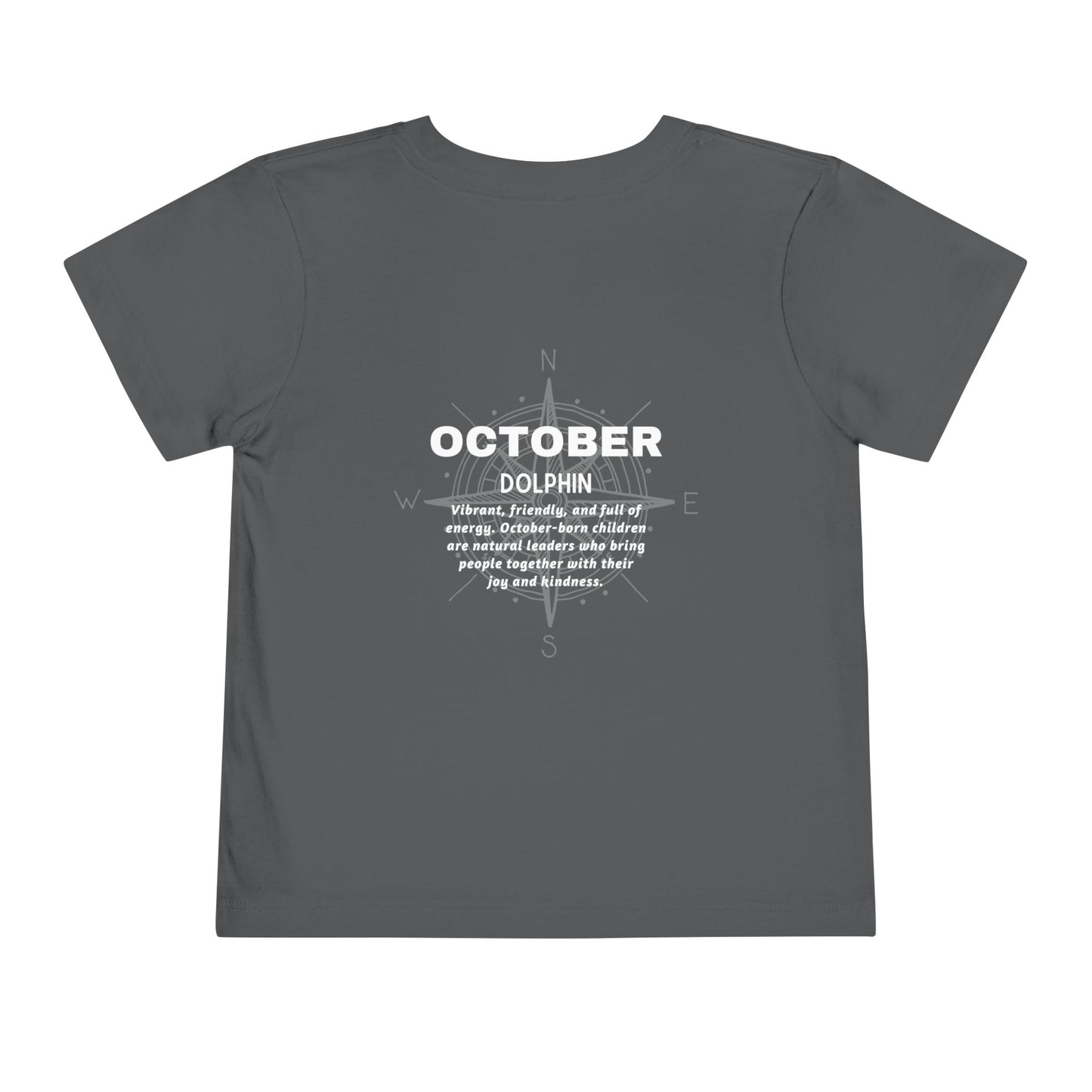 October Dolphin Toddler Tee Kids Birth Month Ocean Tshirt
