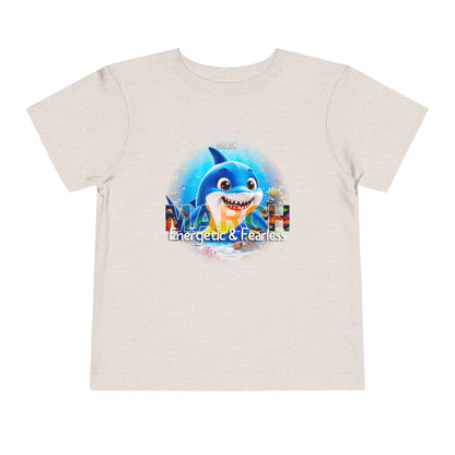 March Shark Toddler TShirt Kids Birth Month Ocean Adventure Tee