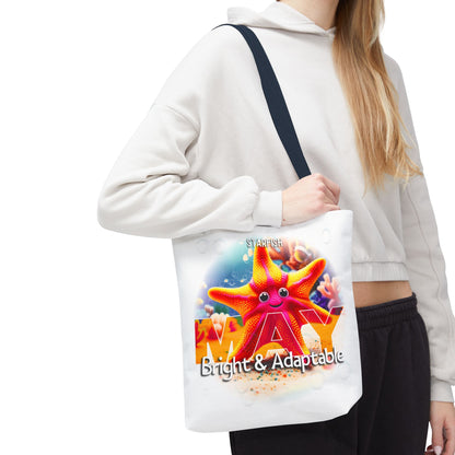 Kids Colorful May Starfish Birth Month Tote Bag
