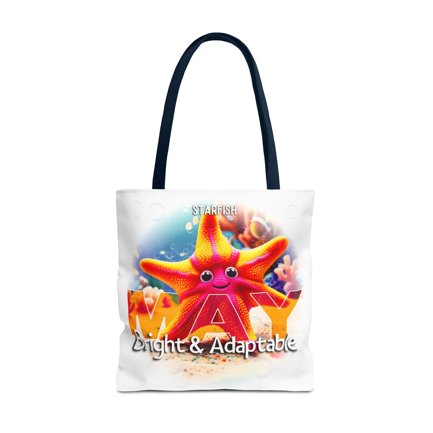 Kids Colorful May Starfish Birth Month Tote Bag