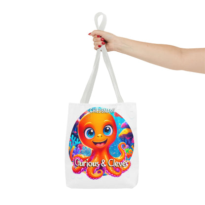 Personalized Kids Octopus Beach Tote Bag Curious & Clever