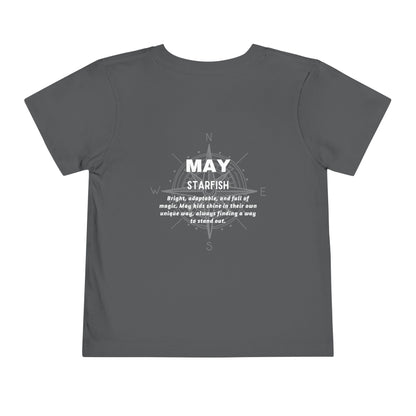 May Starfish Toddler TShirt Kids Birth Month Beach Tee