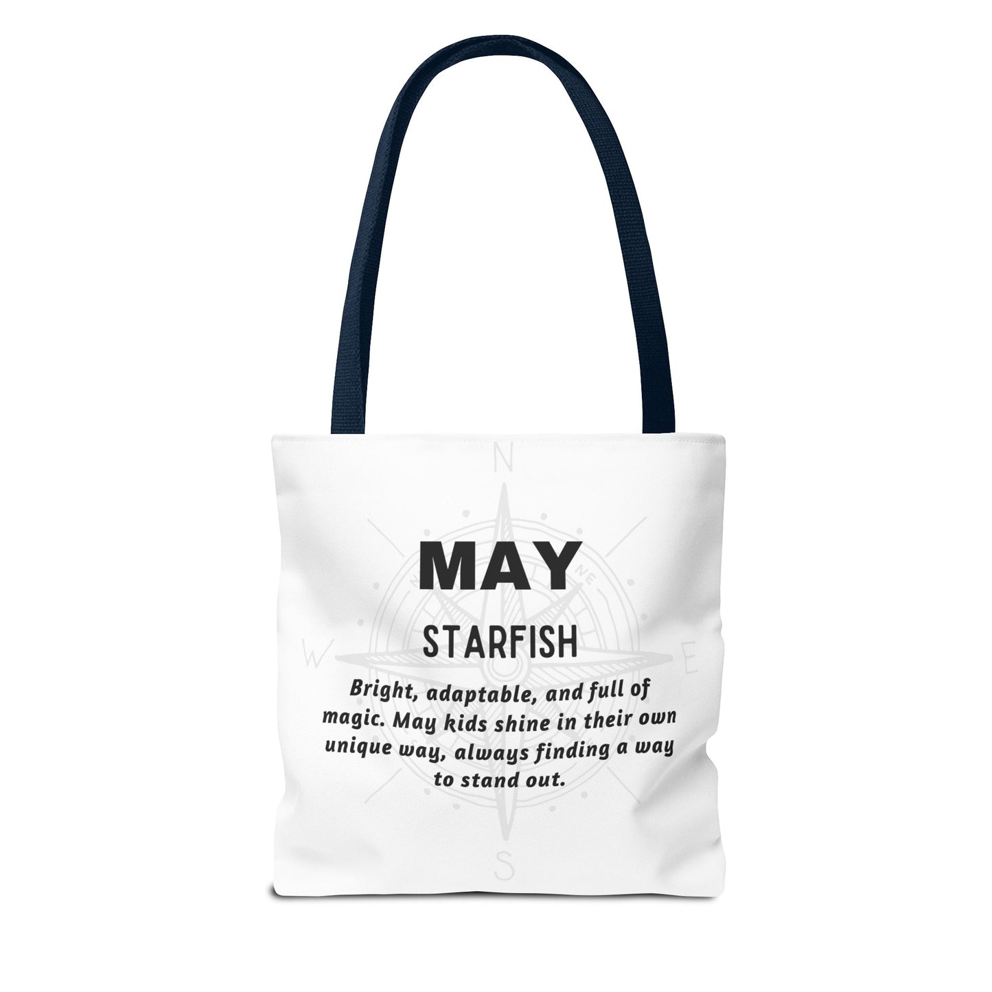 Kids Colorful May Starfish Birth Month Tote Bag