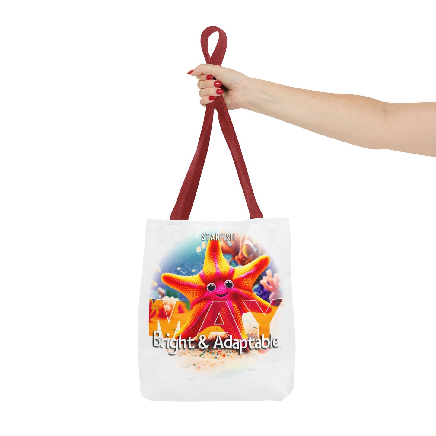 Kids Colorful May Starfish Birth Month Tote Bag