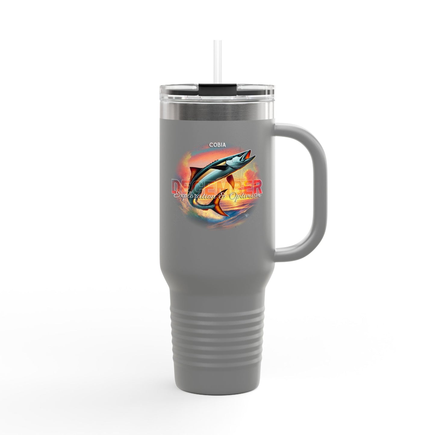 December Cobia Birth Month 40oz Travel Mug with Handle