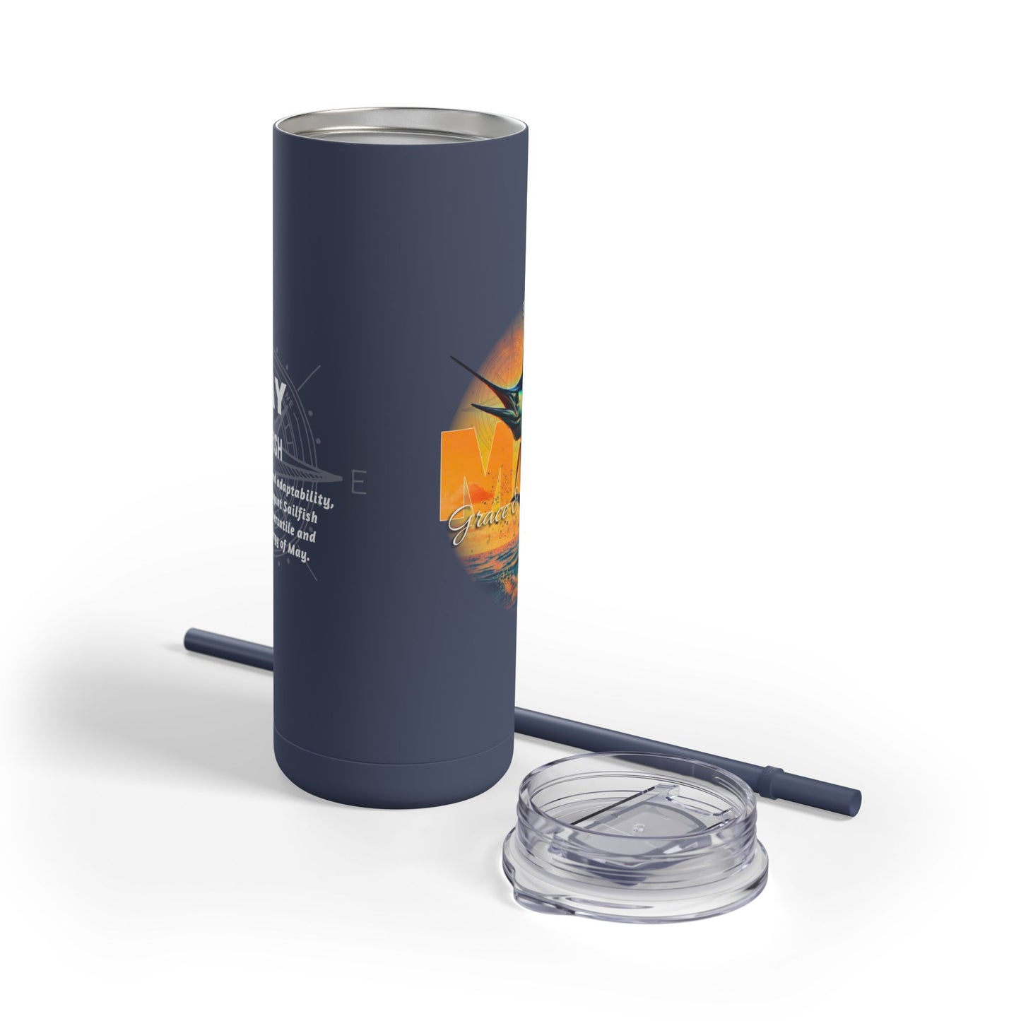 May Birth Month Sailfish 20oz Skinny Matte Tumbler Swift Stylish Travel Cup