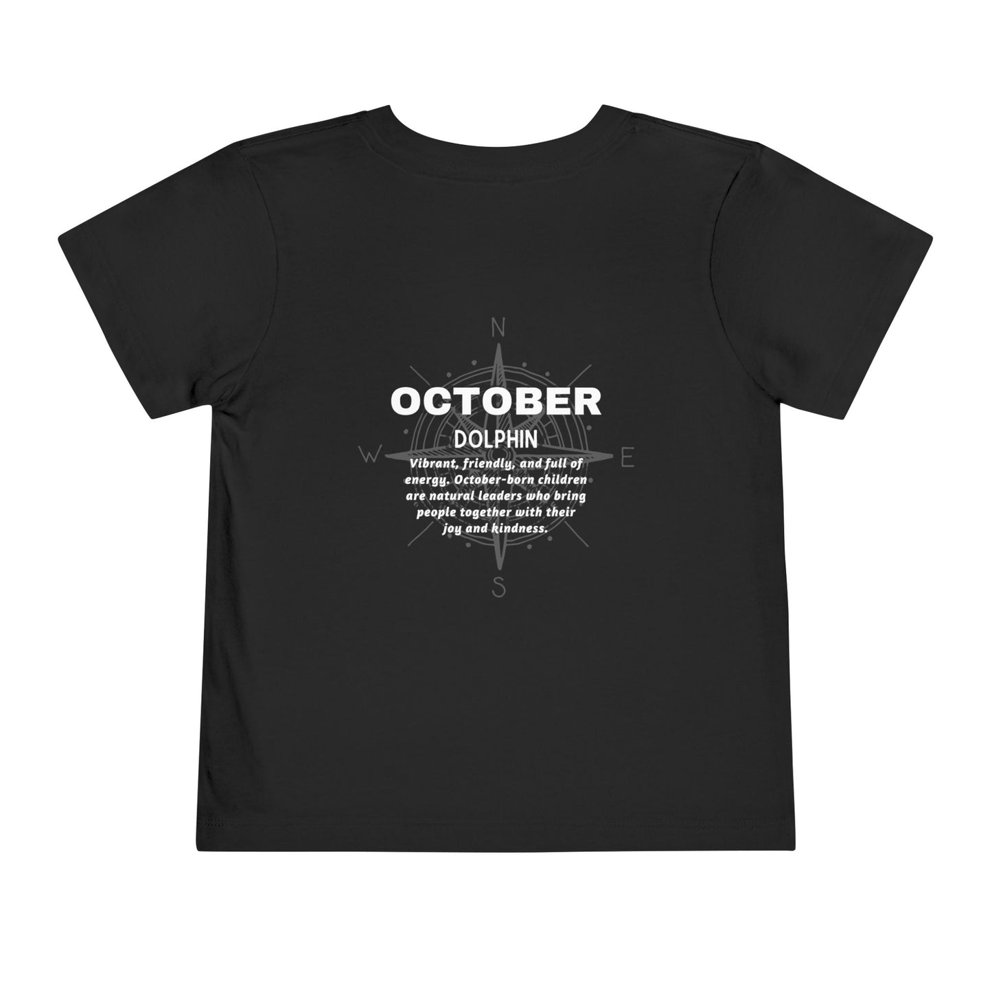 October Dolphin Toddler Tee Kids Birth Month Ocean Tshirt
