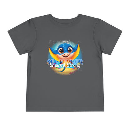 September Stingray Toddler Shirt, Kids Birth Month Sea Life Tshirt