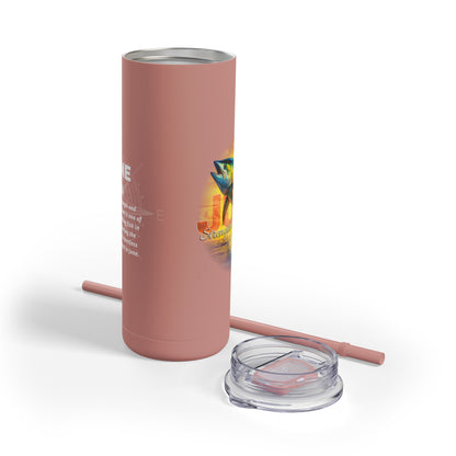 June Birth Month Tuna 20oz Skinny Matte Travel Tumbler Sleek Powerful Drinkware