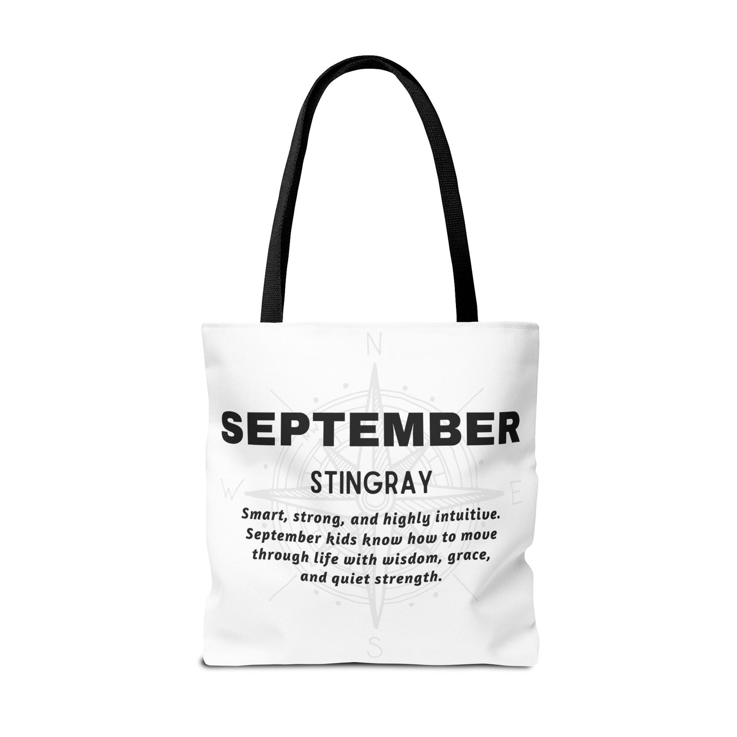 Kids Colorful September Stingray Birth Month Tote Bag