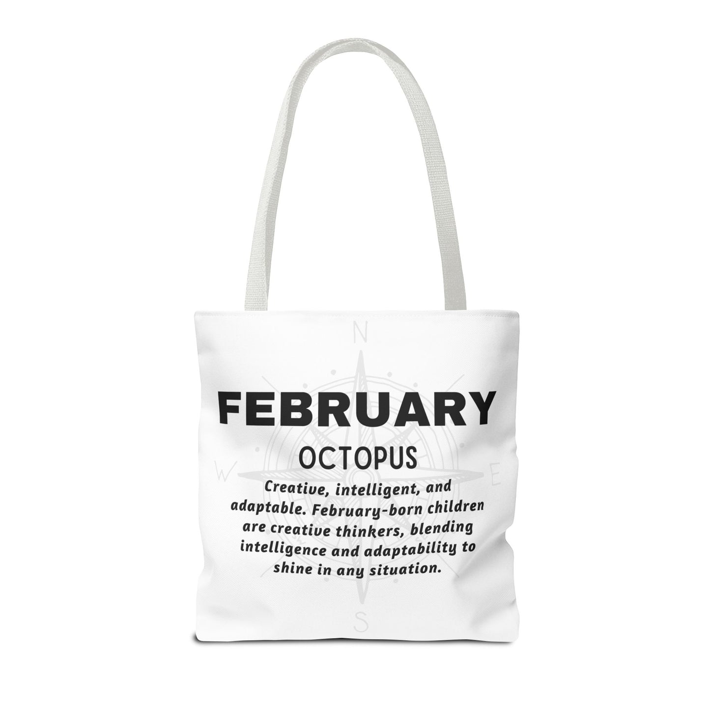 Kids Colorful February Octopus Birth Month Beach Tote Bag