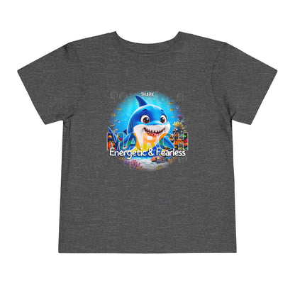 March Shark Toddler TShirt Kids Birth Month Ocean Adventure Tee