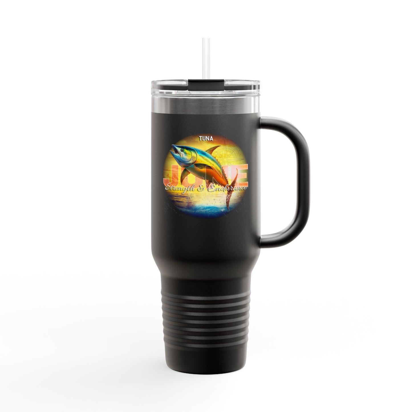 June Tuna Birth Month 40oz Travel Mug with Handle
