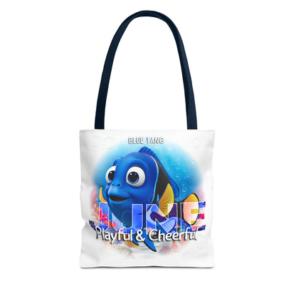 Kids Colorful June Blue Tang Birth Month Tote Bag
