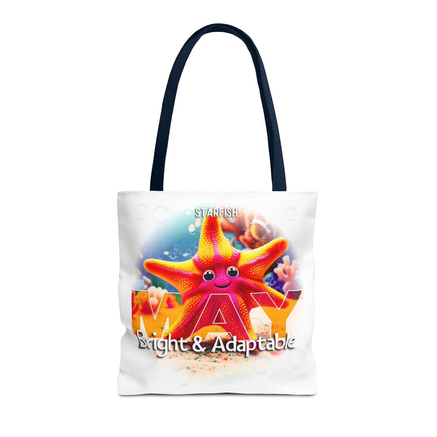 Kids Colorful May Starfish Birth Month Tote Bag
