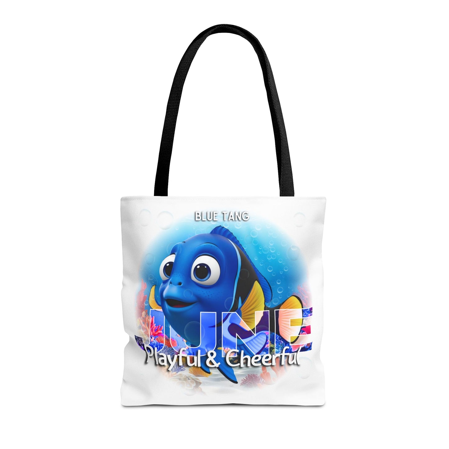Kids Colorful June Blue Tang Birth Month Tote Bag
