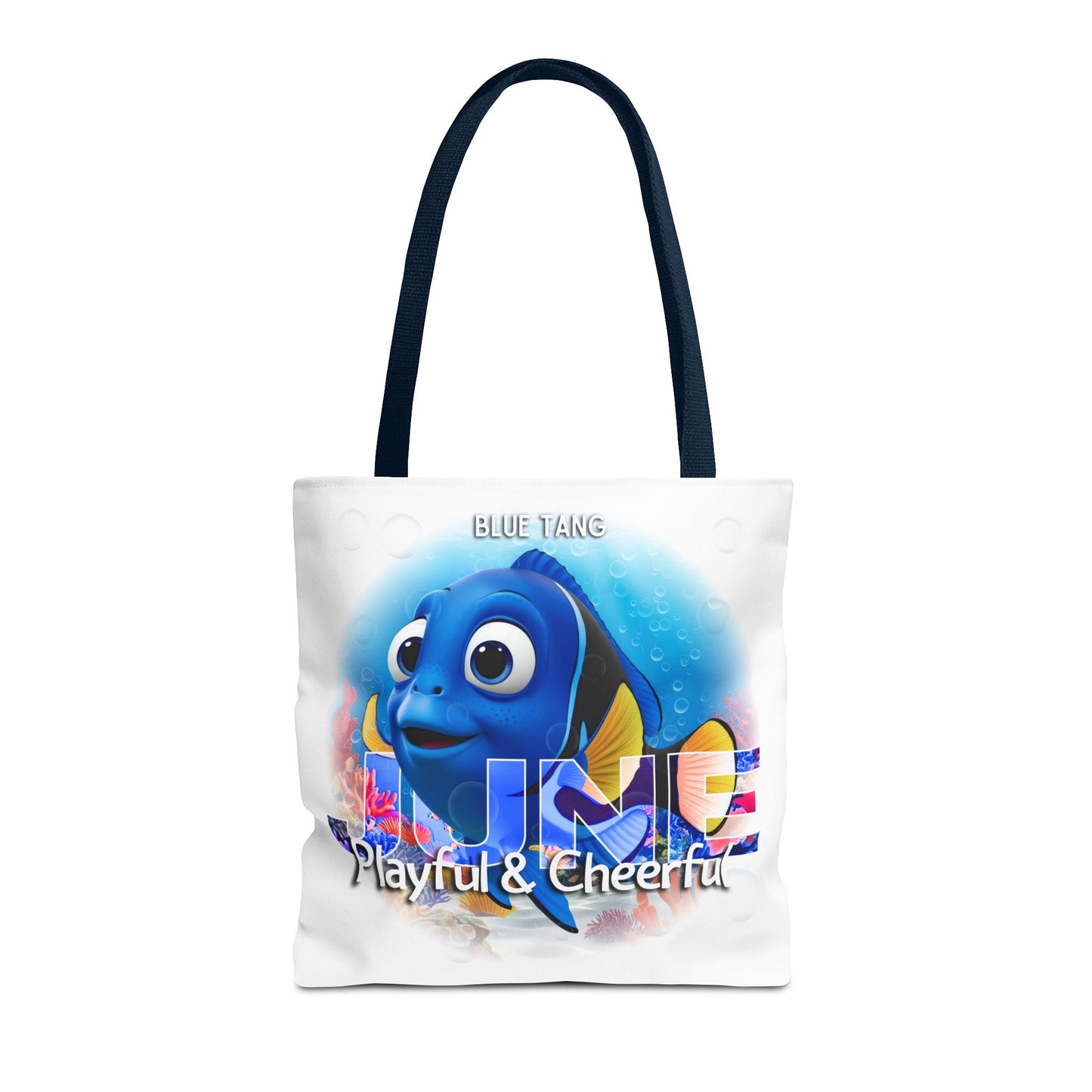 Kids Colorful June Blue Tang Birth Month Tote Bag