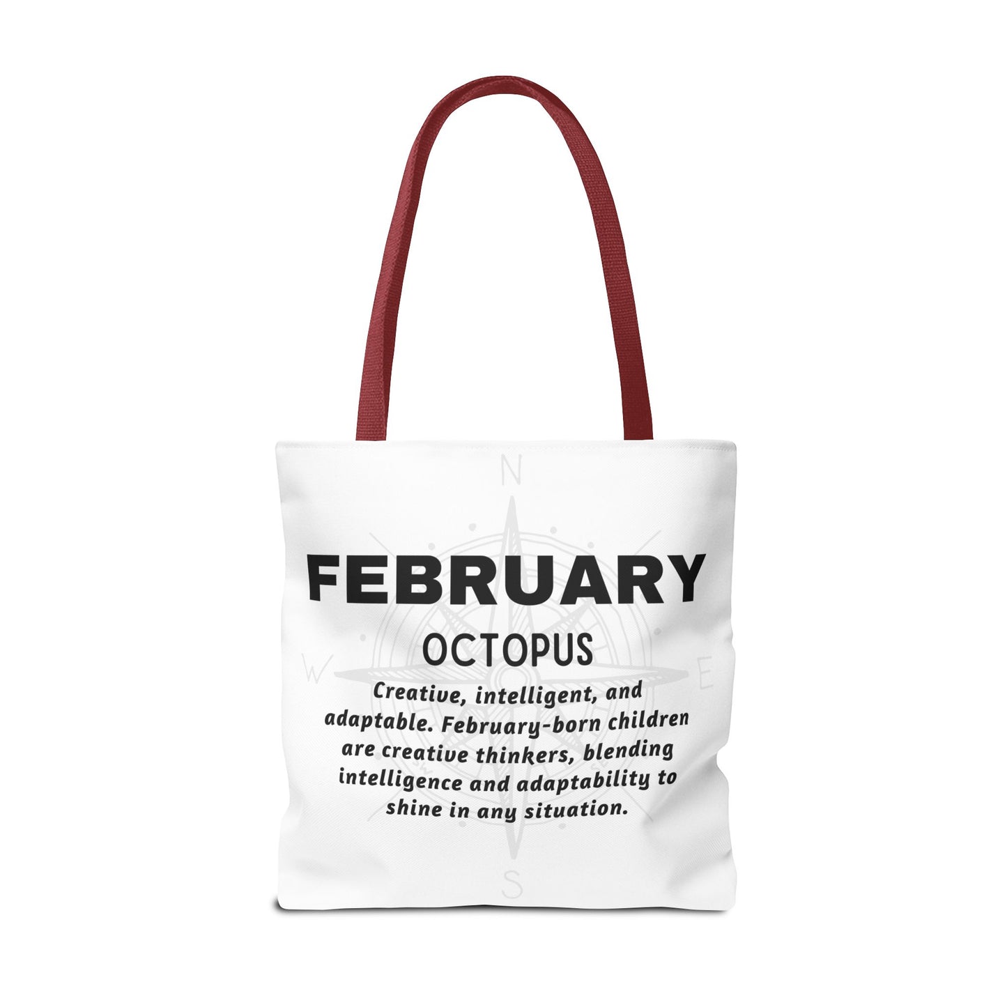 Kids Colorful February Octopus Birth Month Beach Tote Bag
