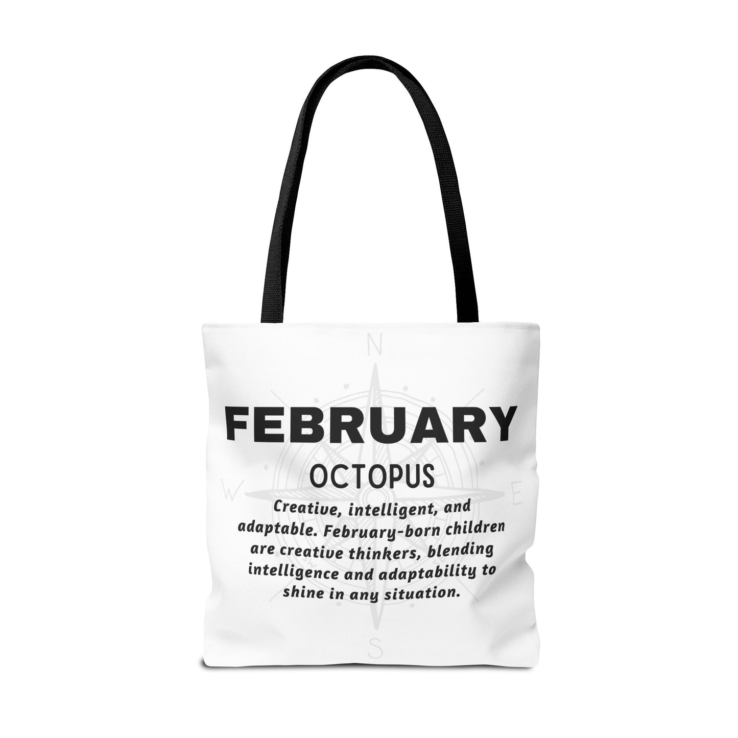 Kids Colorful February Octopus Birth Month Beach Tote Bag
