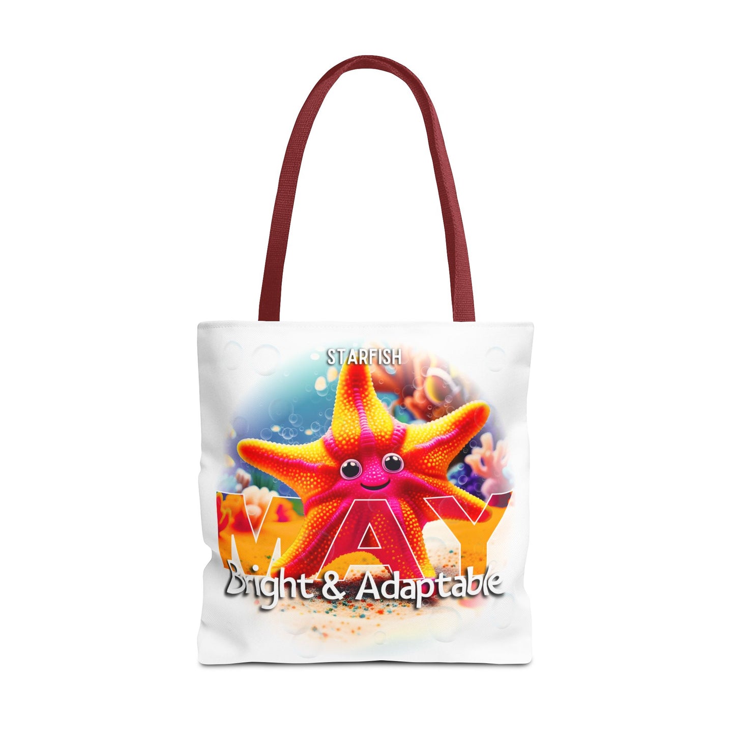 Kids Colorful May Starfish Birth Month Tote Bag