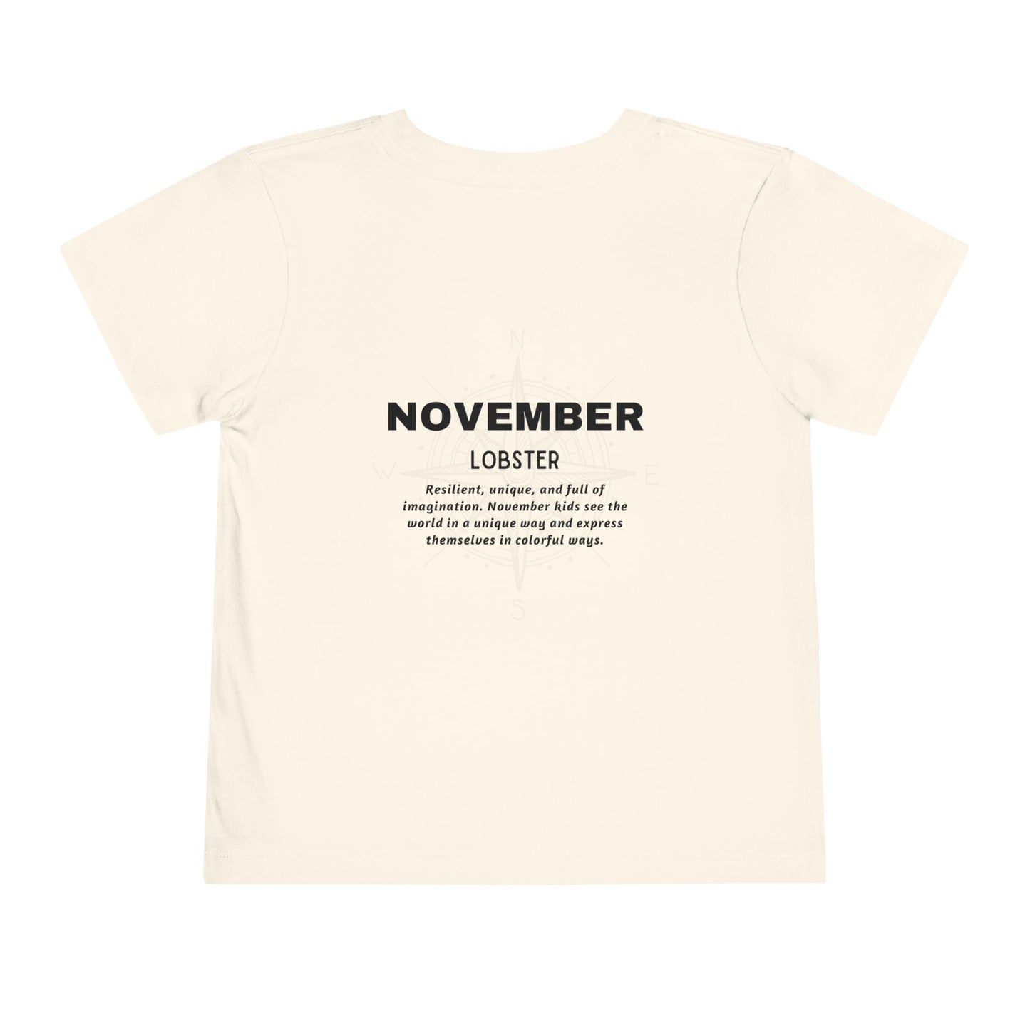 November Lobster Toddler TShirt Kids Birth Month Sea Life Tee