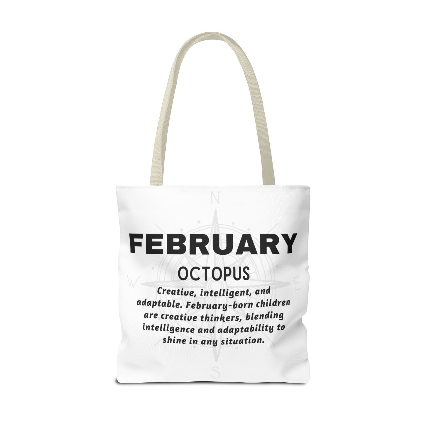 Kids Colorful February Octopus Birth Month Beach Tote Bag