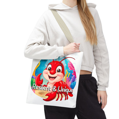 Personalized Kids Lobster Beach Tote Bag – Resilient & Unique – Custom Sea Life Bag with Name