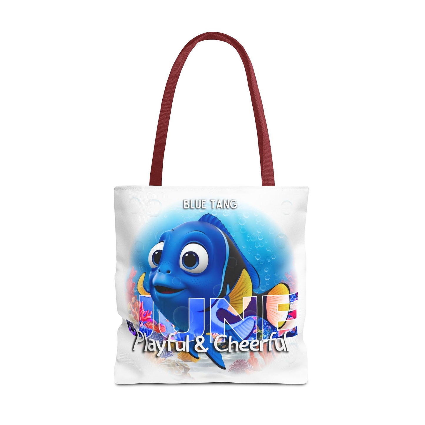 Kids Colorful June Blue Tang Birth Month Tote Bag