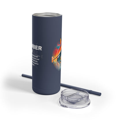 November Shark 20oz Skinny Matte Tumbler Birth Month Travel Cup