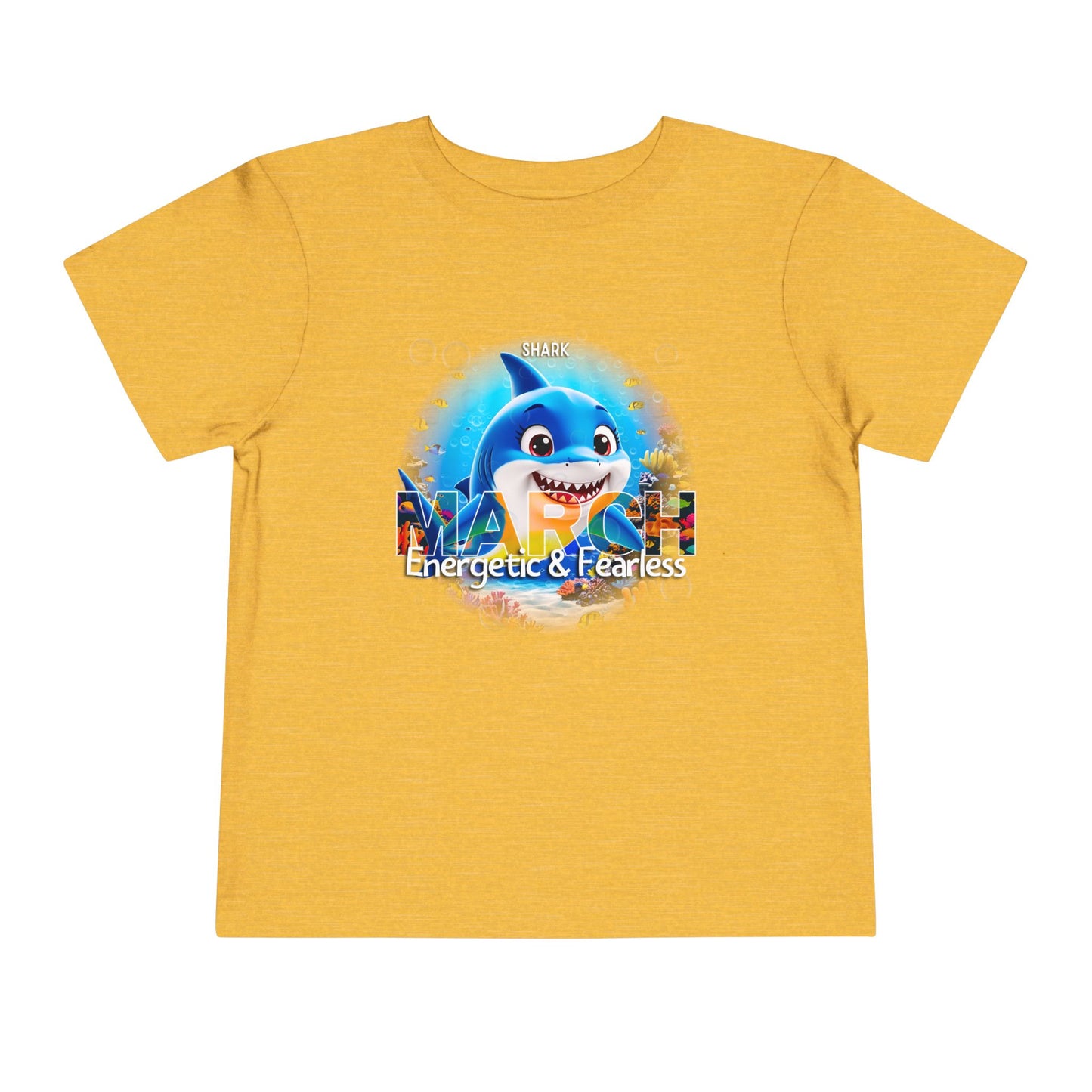 March Shark Toddler TShirt Kids Birth Month Ocean Adventure Tee