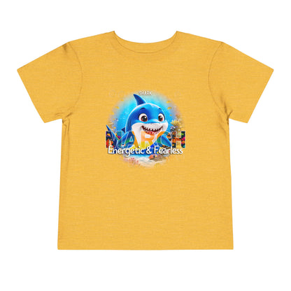March Shark Toddler TShirt Kids Birth Month Ocean Adventure Tee