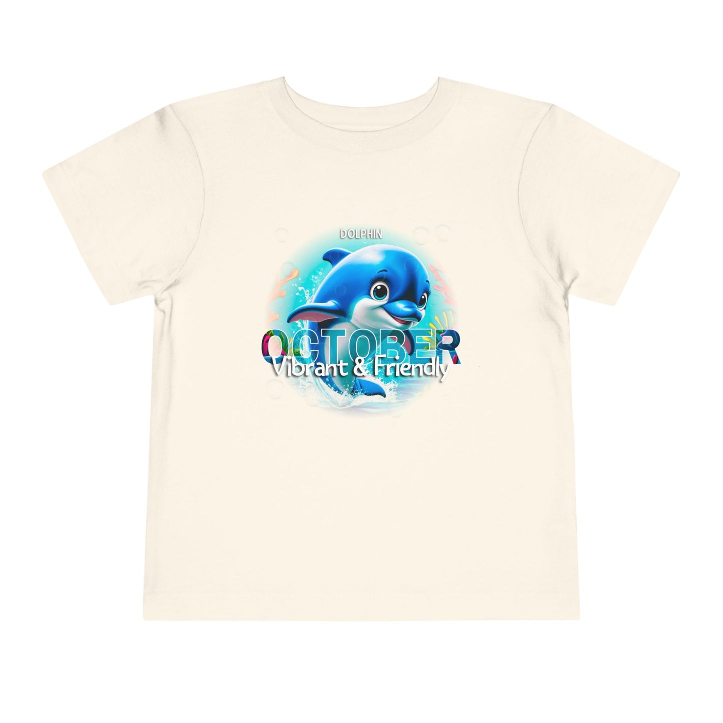 October Dolphin Toddler Tee Kids Birth Month Ocean Tshirt