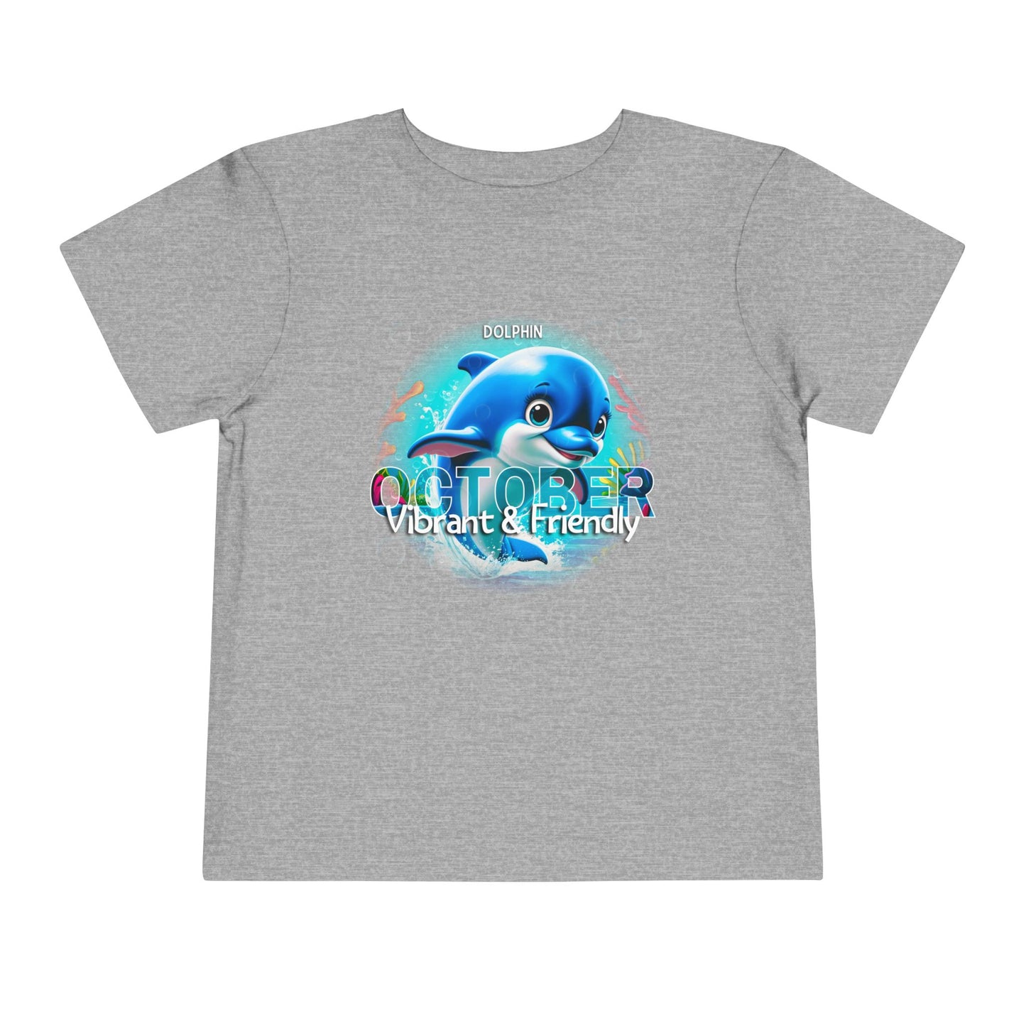 October Dolphin Toddler Tee Kids Birth Month Ocean Tshirt
