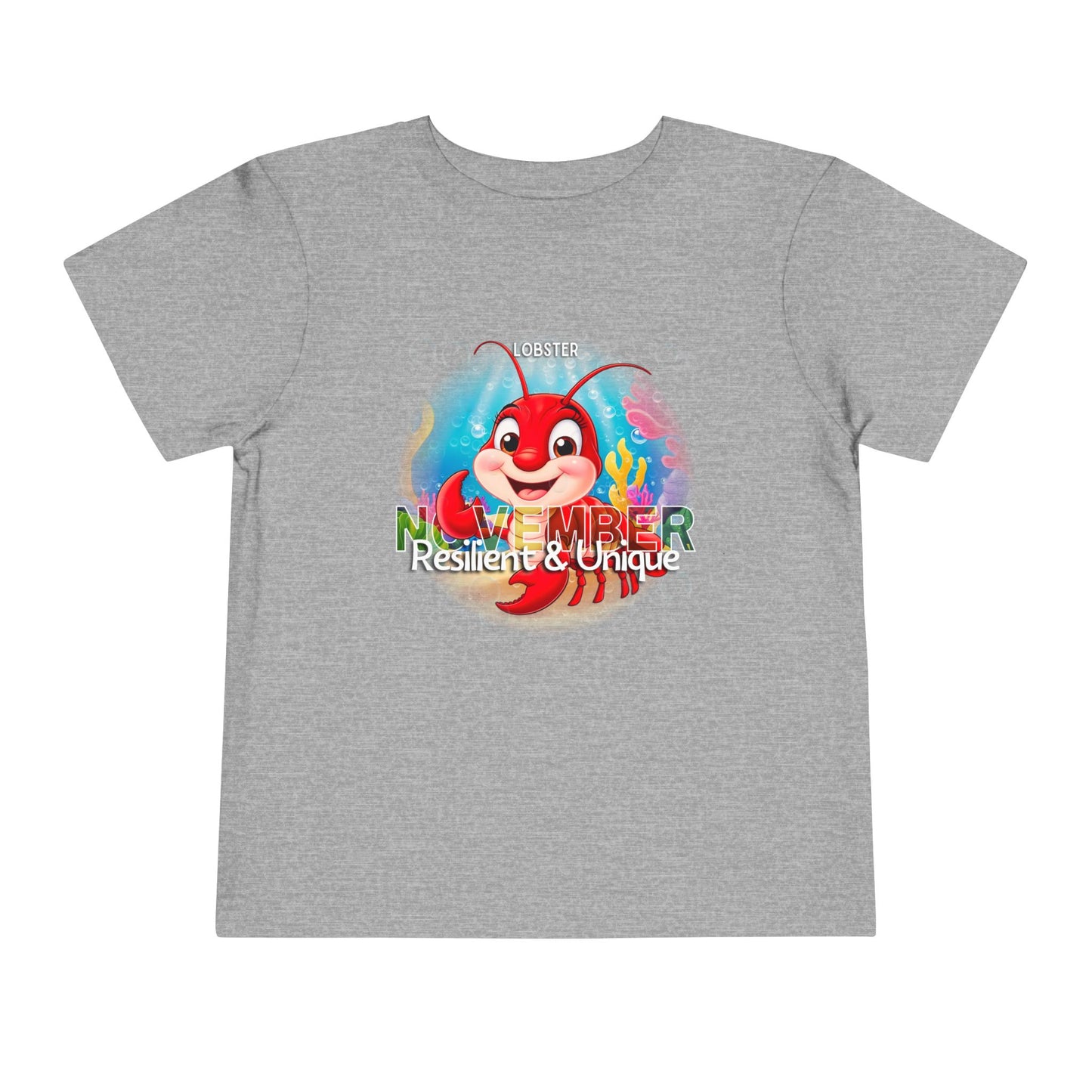 November Lobster Toddler TShirt Kids Birth Month Sea Life Tee