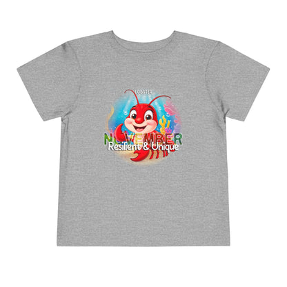 November Lobster Toddler TShirt Kids Birth Month Sea Life Tee