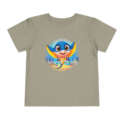 September Stingray Toddler Shirt, Kids Birth Month Sea Life Tshirt