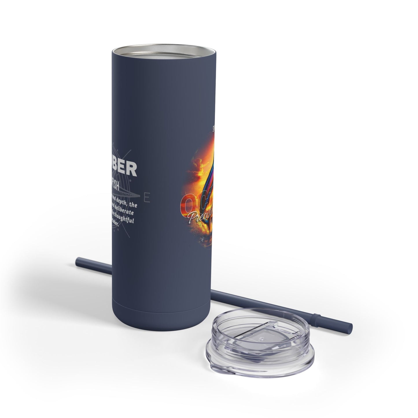 October Swordfish 20oz Skinny Matte Birth Month Travel Tumbler