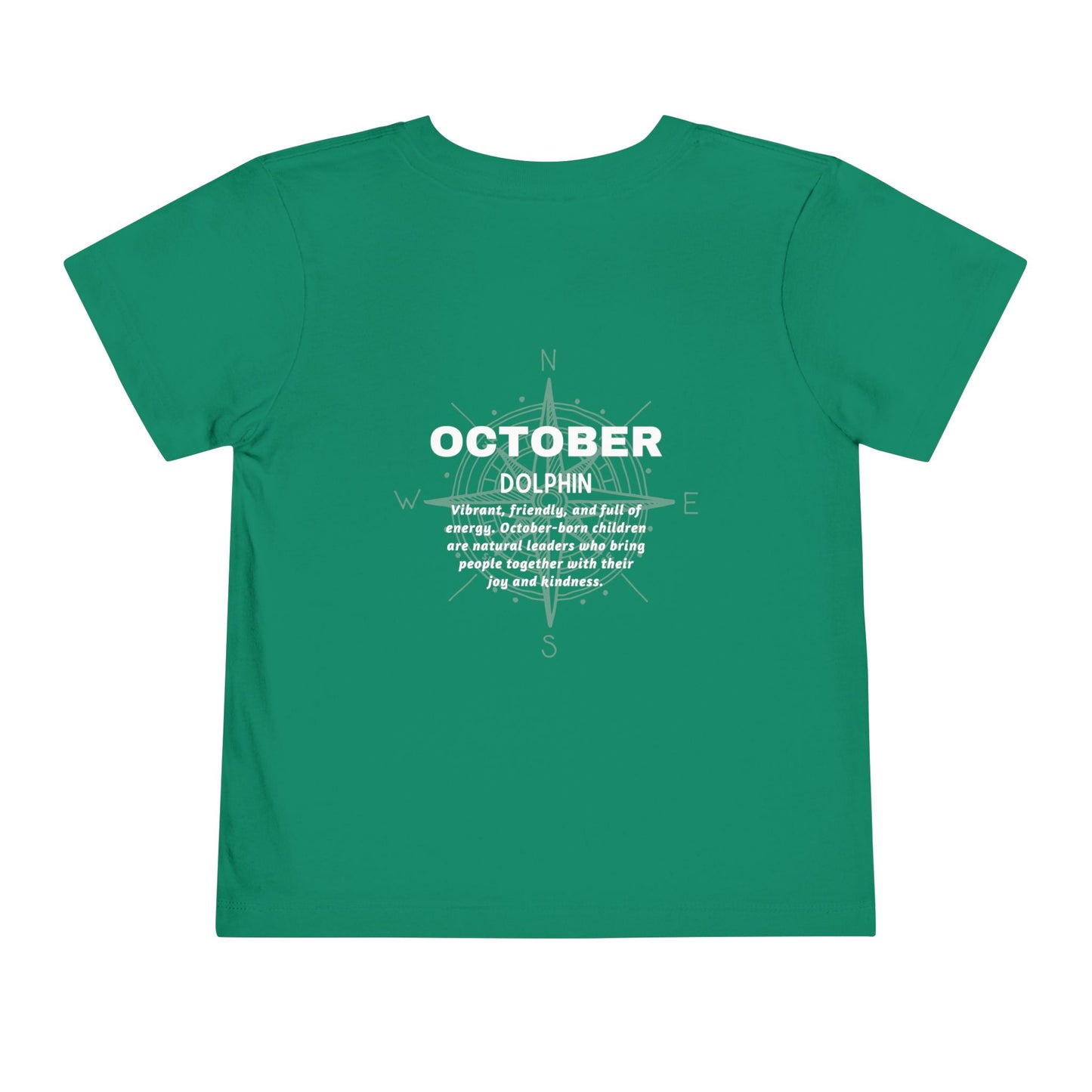 October Dolphin Toddler Tee Kids Birth Month Ocean Tshirt