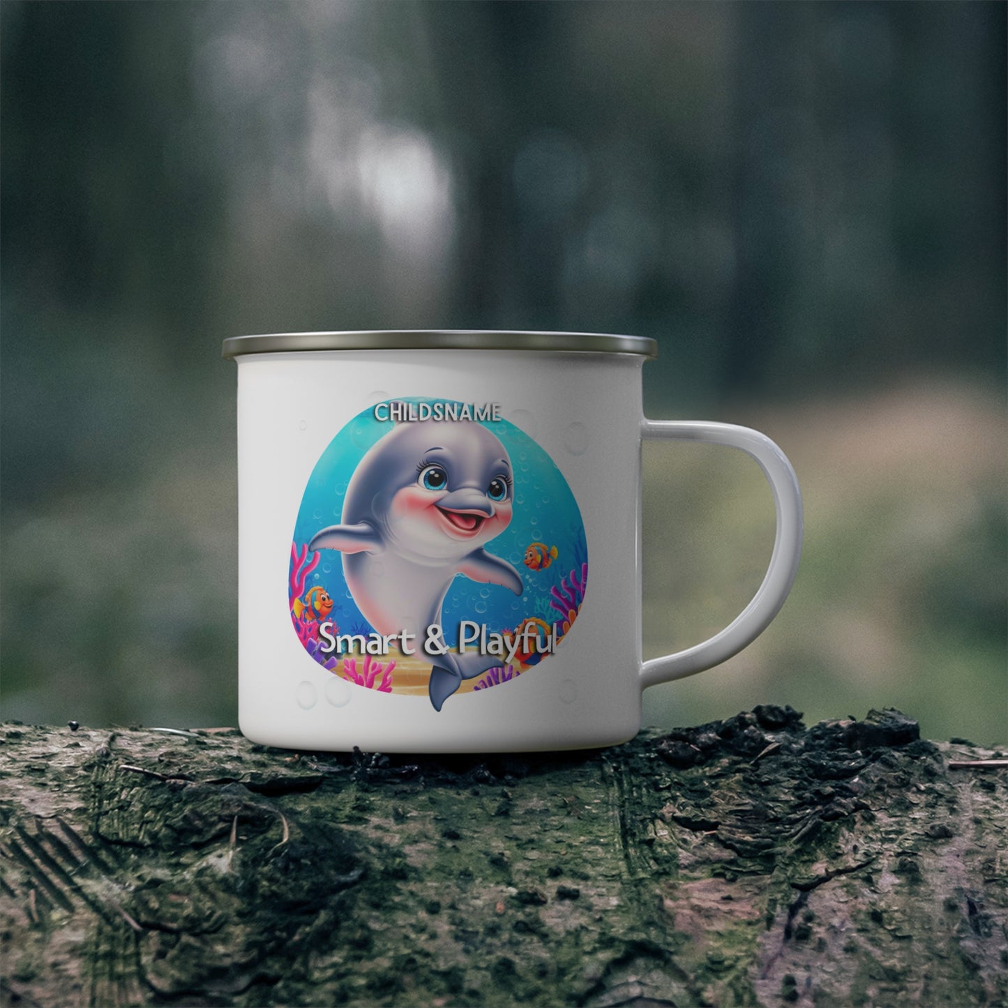 Personalized Kids Dolphin Camping Mug Smart & Playful