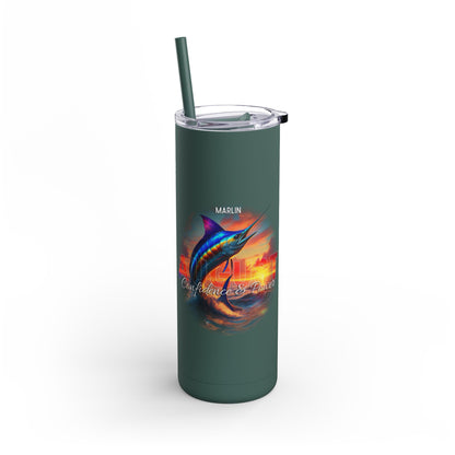 August Birth Month Marlin 20oz Skinny Matte Tumbler – Sleek, Strong & Adventurous Stainless Steel Travel Cup