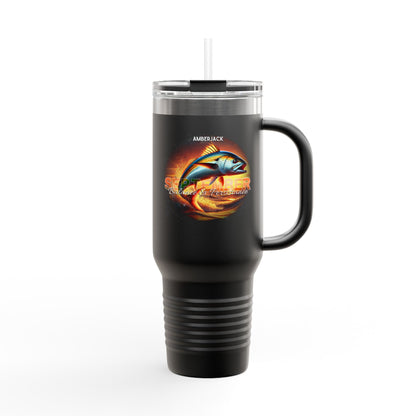 September Amberjack Birth Month 40oz Travel Mug with Handle