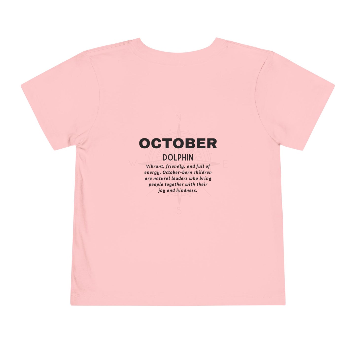 October Dolphin Toddler Tee Kids Birth Month Ocean Tshirt
