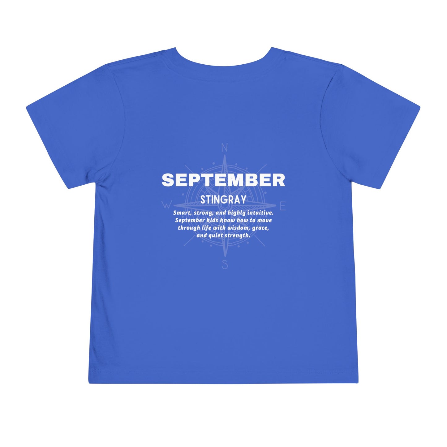 September Stingray Toddler Shirt, Kids Birth Month Sea Life Tshirt