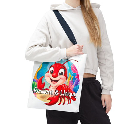 Personalized Kids Lobster Beach Tote Bag – Resilient & Unique – Custom Sea Life Bag with Name