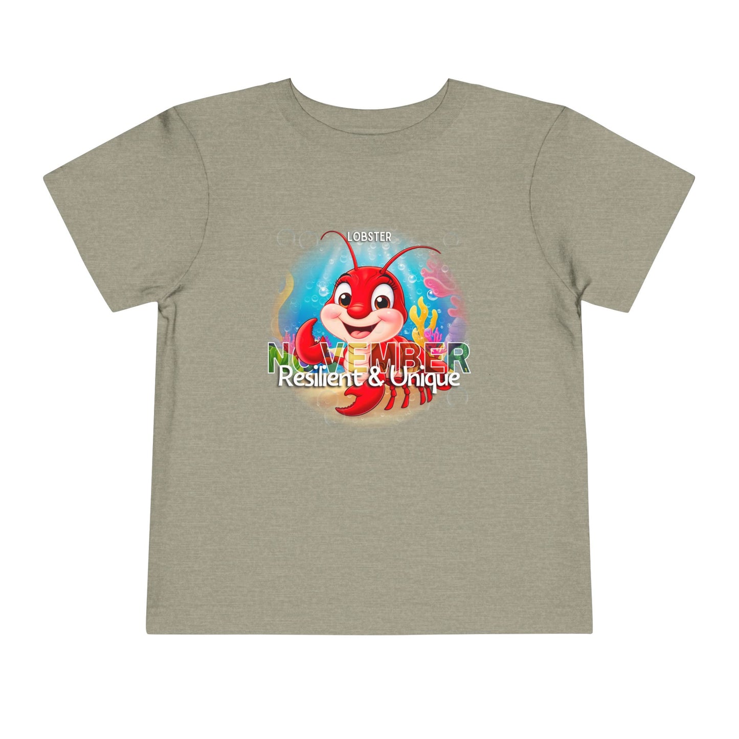 November Lobster Toddler TShirt Kids Birth Month Sea Life Tee
